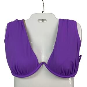 New Shade & Shore Womens 38DD Underwire Purple Swim Separate Top ONLY